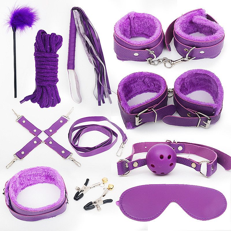 Kit Sado Erótico com 11 Produtos ROXO- Bandage - SI