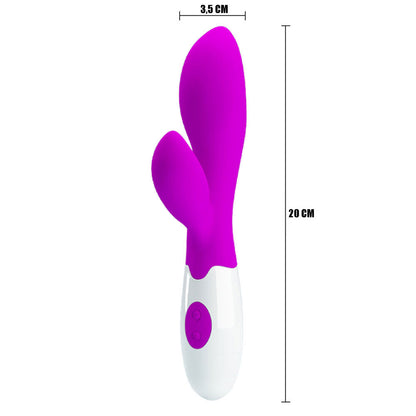 Vibrador Duplo Estimulador clitoriano 20 x 3,5 cm - Pretty Love Newman