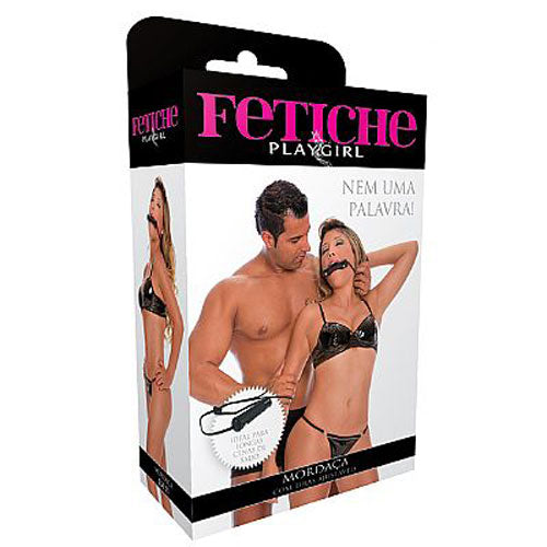 Mordaça em Couro com Tiras Ajustáveis Bondage