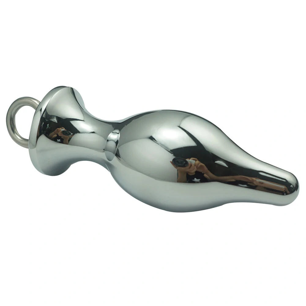 Plug Anal em Aço Inoxidável com Alça