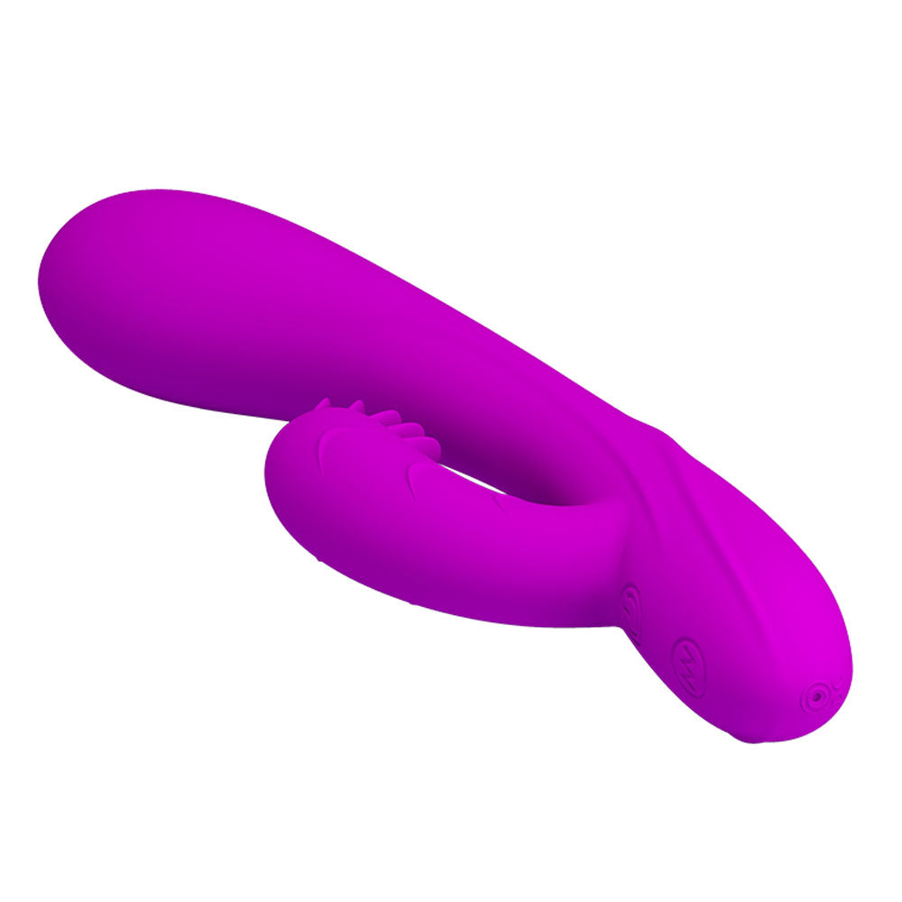 Vibrador com Estimulador Clitoriano e Saliências Pretty Love Harry