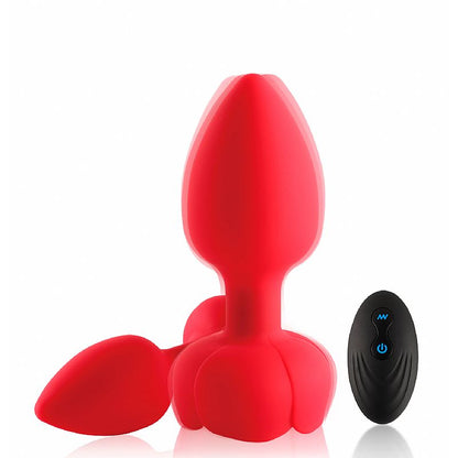 Plug anal com Led em silicone com vibrador e Controle Remoto