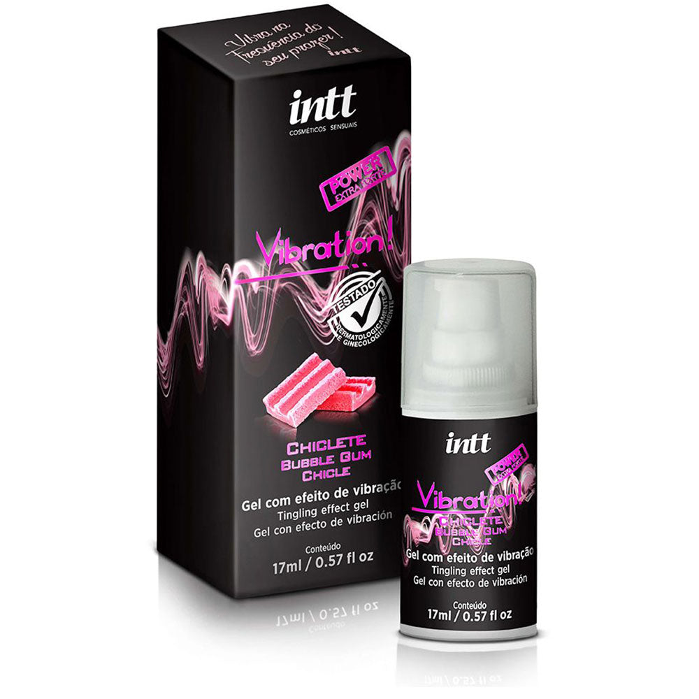 Gel Excitante (Vibrador Liquido) Beijável Vibration Intt Sabor Chiclete 17ml