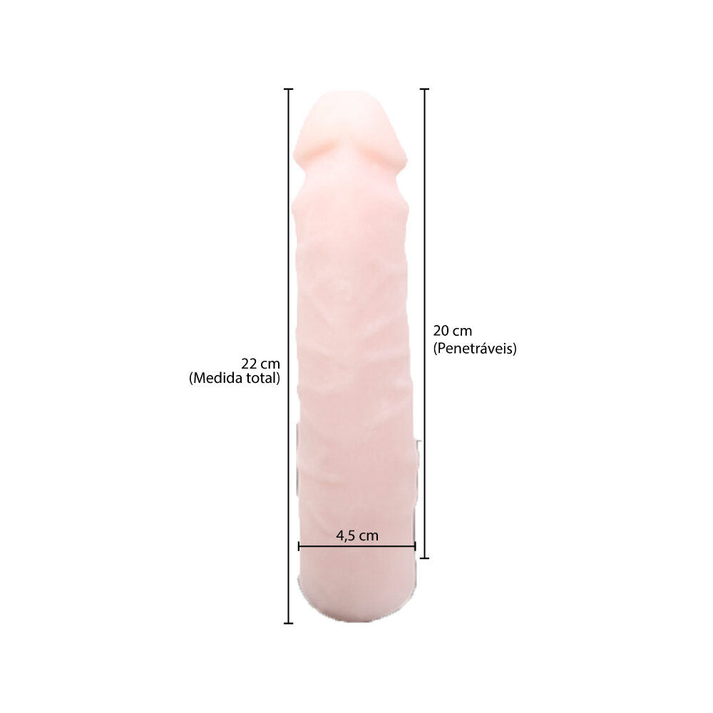 Cinta em Elastano com Pênis Articulável em Cyberskin Ultra Passionate Harness 22 cm x 4,5 cm