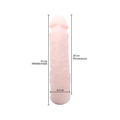 Cinta em Elastano com Pênis Articulável em Cyberskin Ultra Passionate Harness 22 cm x 4,5 cm