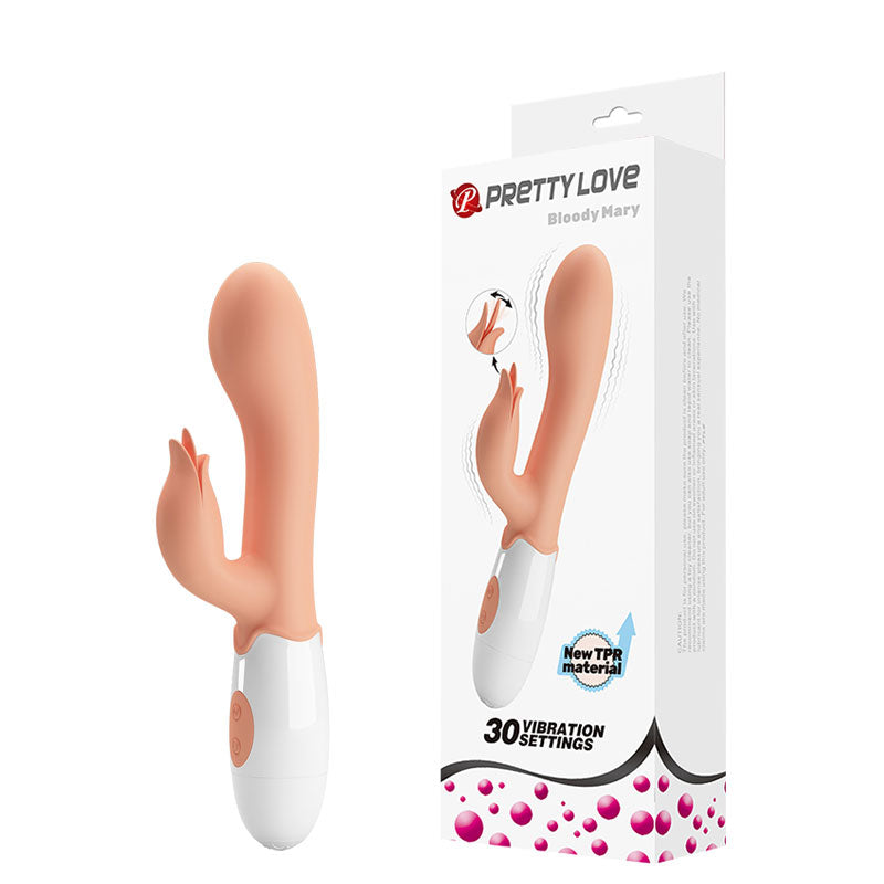 Vibrador Ponto G com Estimulador Clitoriano Bloody Mary Possui 30 Modos de Vibração
