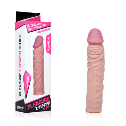 Capa Peniana com Extensor de 5 cm Pleasure X-Tender 19,5 cm x 4 cm