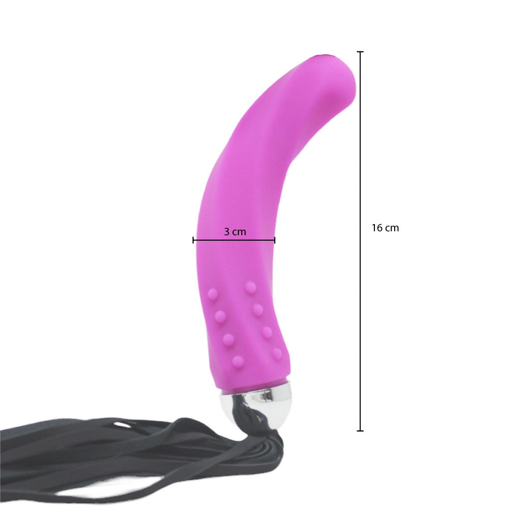 Vibrador Chicote Multivelocidade com Ponta Curvada