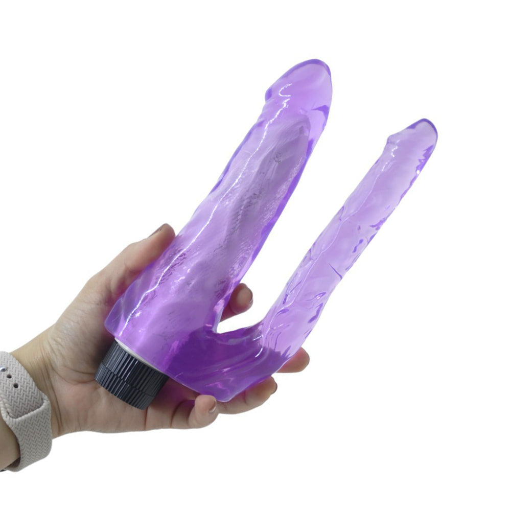 Prótese Peniana Dupla com Vibração para Dupla Penetração