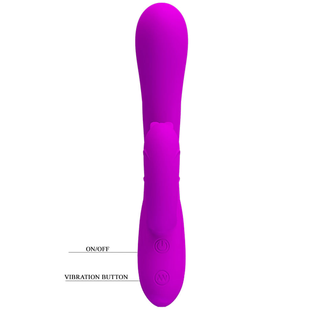 Vibrador com Estimulador Clitoriano e Saliências Pretty Love Harry