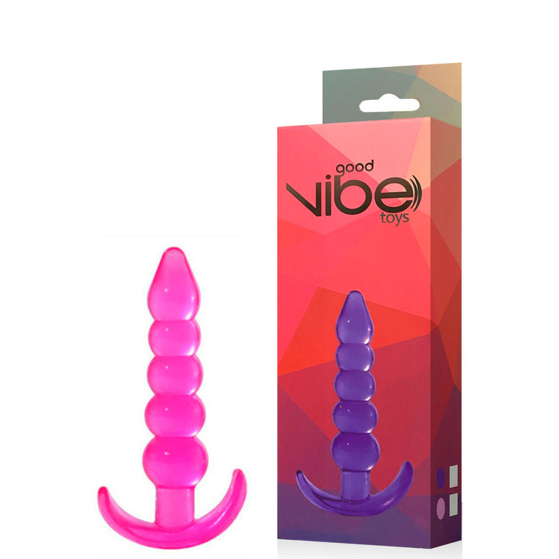 Plug Anal com Alça Esferas Escalonadas em Silicone