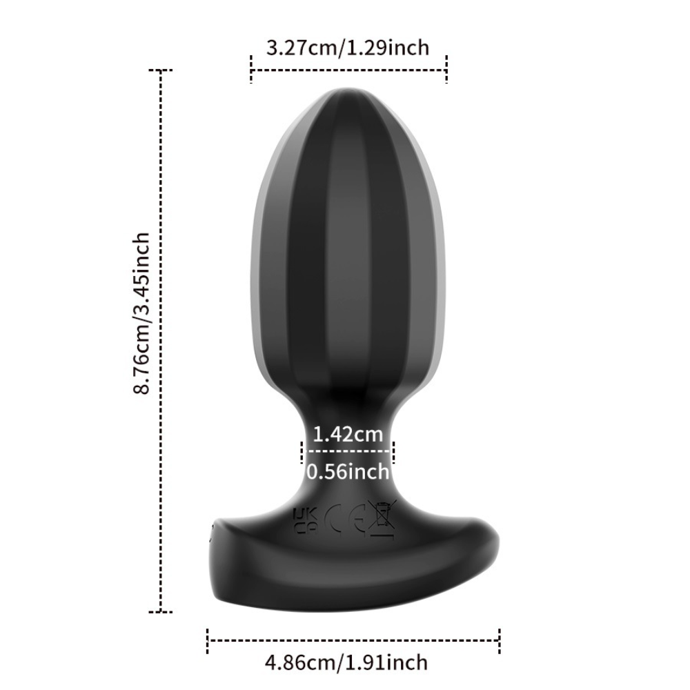 Plug anal vibratório por aplicativo em silicone