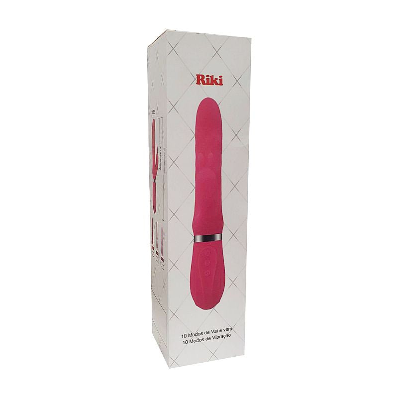Vibrador de Ponto G e clitóris - Vai e vem de esferas com 360° na ponta - Riki - SI