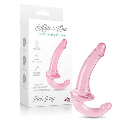 Pênis Duplo Rosa Strapless Macio - Pink Jelly - Adão e Eva