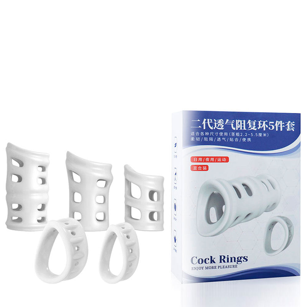 Kit com 5 Anéis Penianos de Alta Resistência Corretora Prepúcio