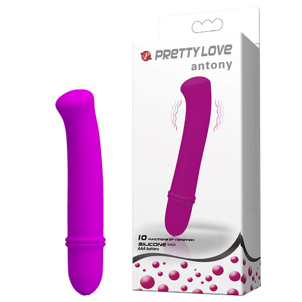 Vibrador Antony À Prova D'Água com 10 Velocidades Soft Touch 12 cm x 2 cm - Coleção Pretty Love