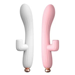 Vibrador ponto G com estimulador clitoriano - Branco
