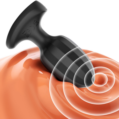 Plug anal vibratório por aplicativo em silicone