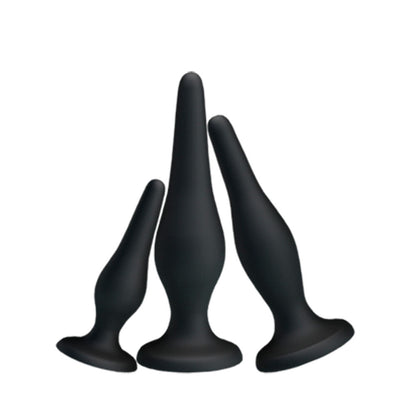 Kit Plug Anal Iniciante 3 Tamanhos Diferentes - Pretty Love