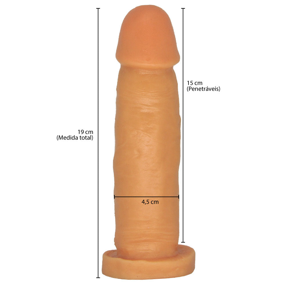 Prótese Peniana em Silicone com Formato Realístico 17 cm x 4 cm