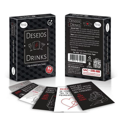 Jogo Desejos e Drinks para Casais – Diversão ao Cubo