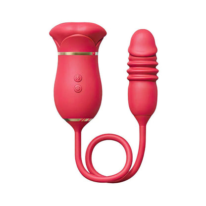 Vibrador Duplo Flexível Simulador de Sexo Oral e Vai e Vem