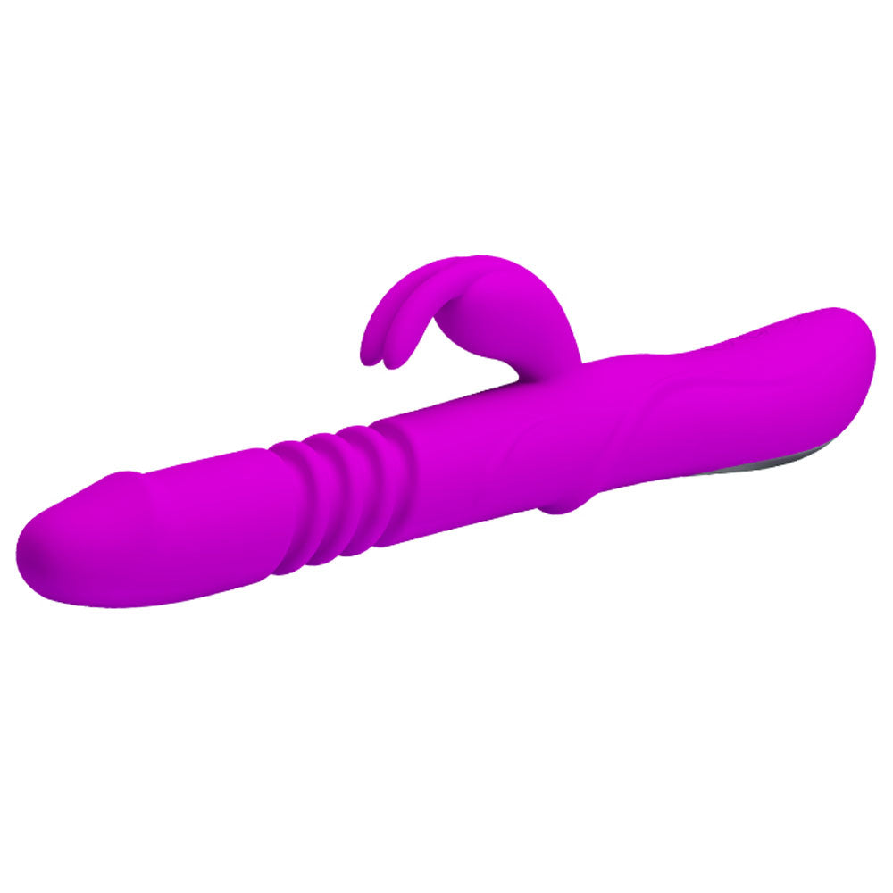Vibrador Vai e Vem Ward com Estimulador Clitoriano 25,5 cm x 3,2 cm - Coleção Pretty Love