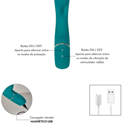 Nv Toys Dido – Vibrador ponto G com estimulador Rabbit