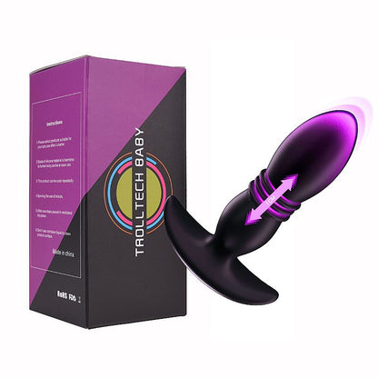 Plug Anal com vibrador e vai e vem