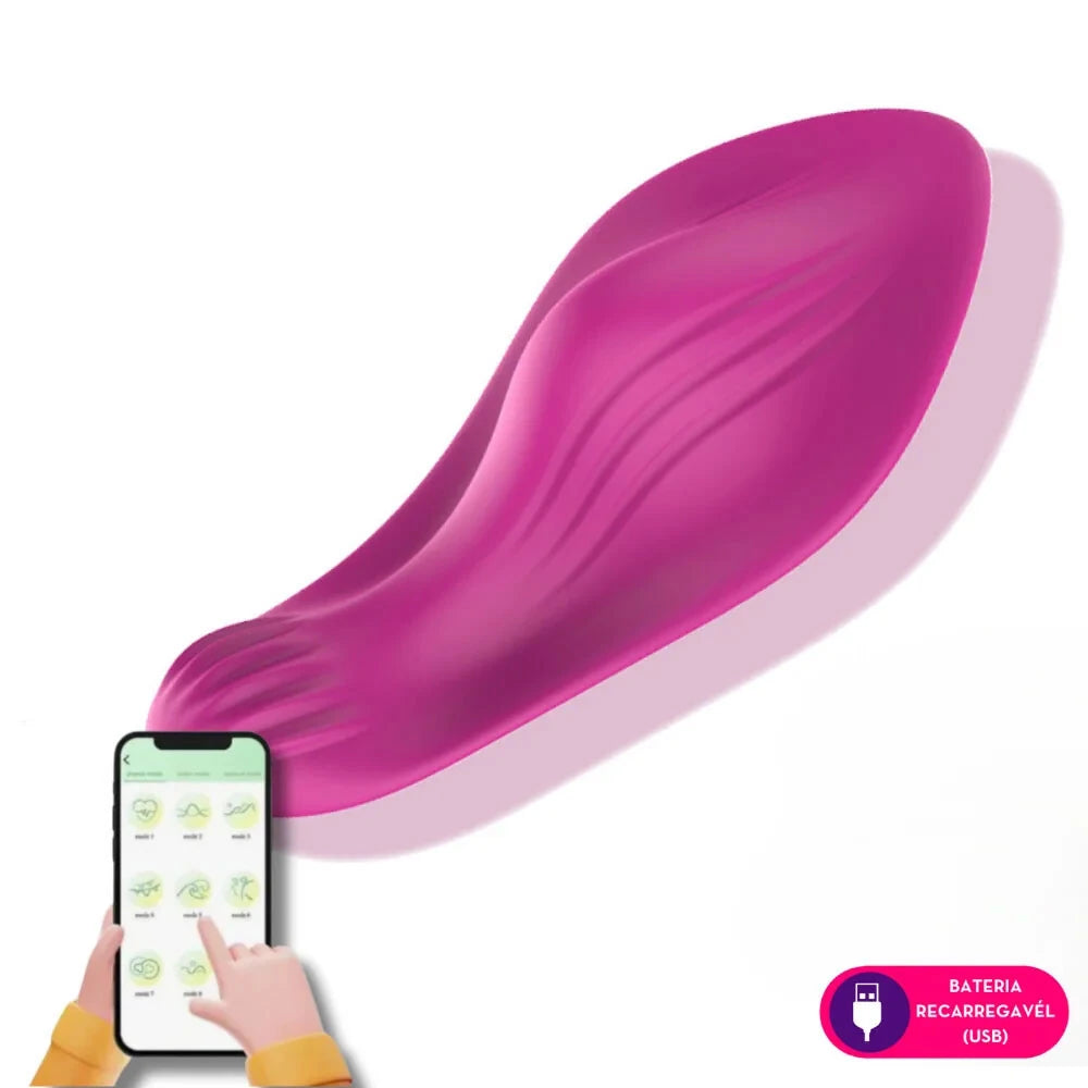 Vibrador de Calcinha - À Longa distância App - Celeste