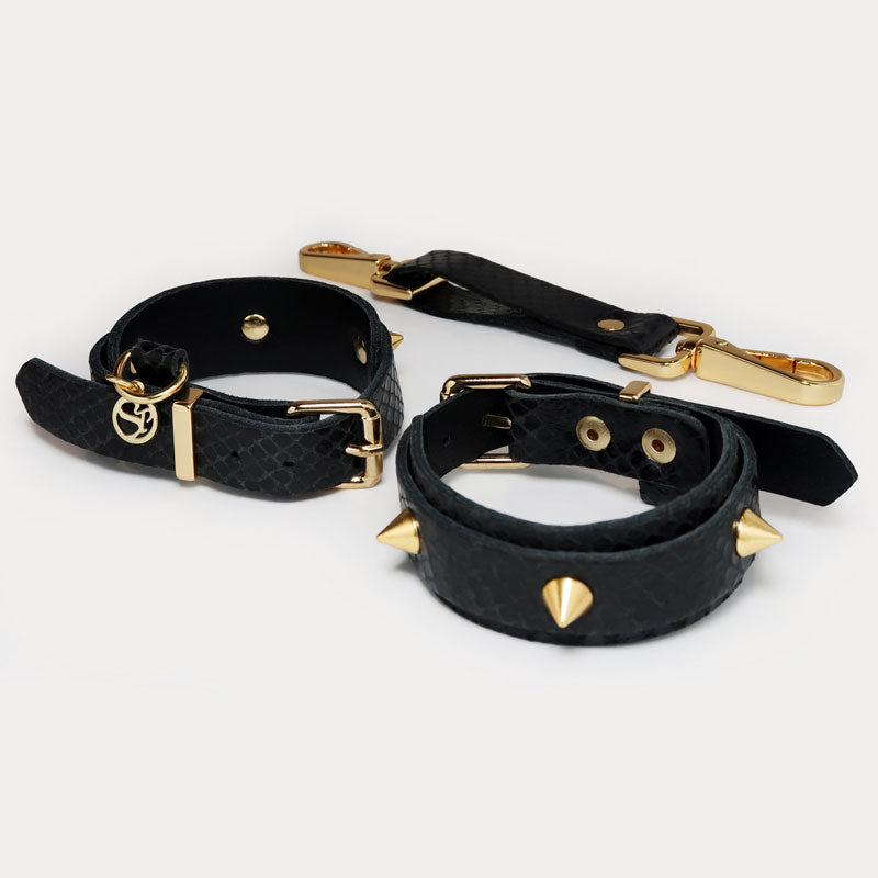 Algema Ajustável Athena Couro com Metal - Coleção Sado-Maso Secret Play