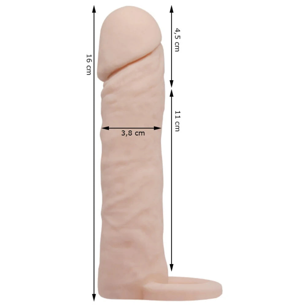 Capa Peniana Extensora Importada Medium Sleeve 16 cm x 3,8 cm - Coleção Pretty Love