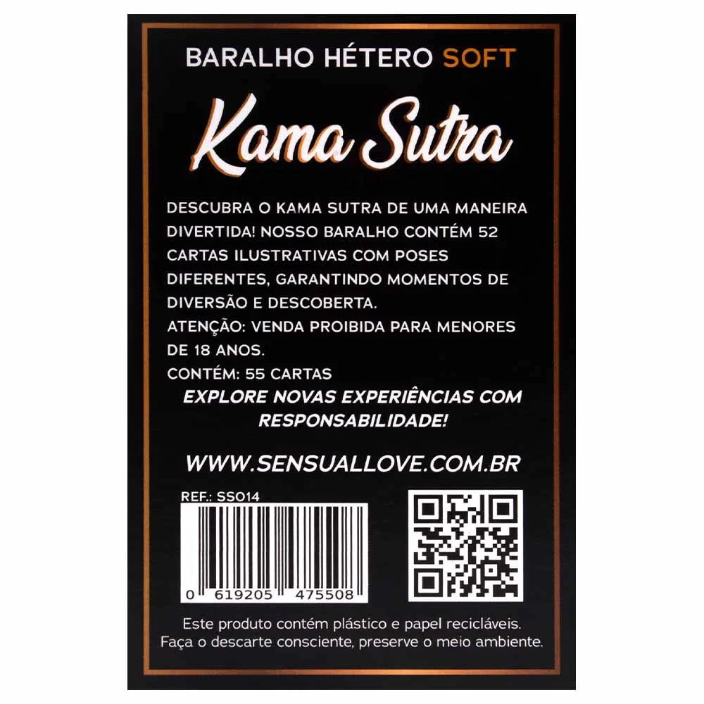 Baralho Kama Sutra Erótico Soft Hétero