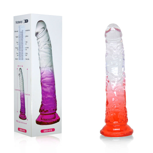 Prótese Peniana Silicone Transparente Flexível com Ventosa