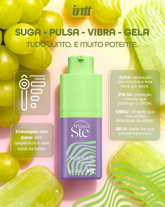 Pico Pulse Uva Verde Gel Suga Vibra Pulsa 16G Intt