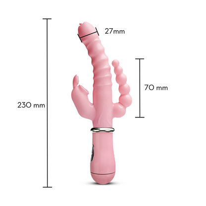 Vibrador estimulação tripla – Recarregável