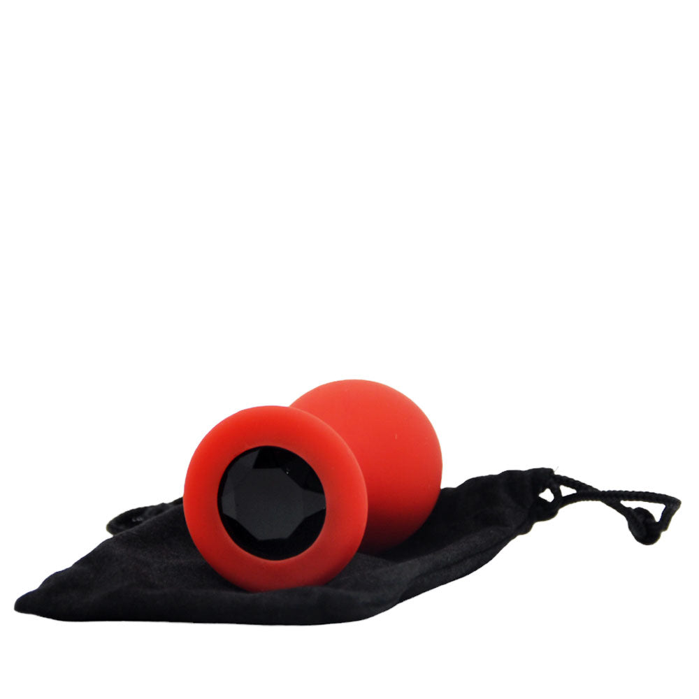 Plug Anal em Silicone com Joia