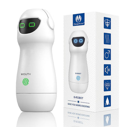 Masturbador Formato de Lanterna com Boca / Vibração e Voz - S Robot - SI