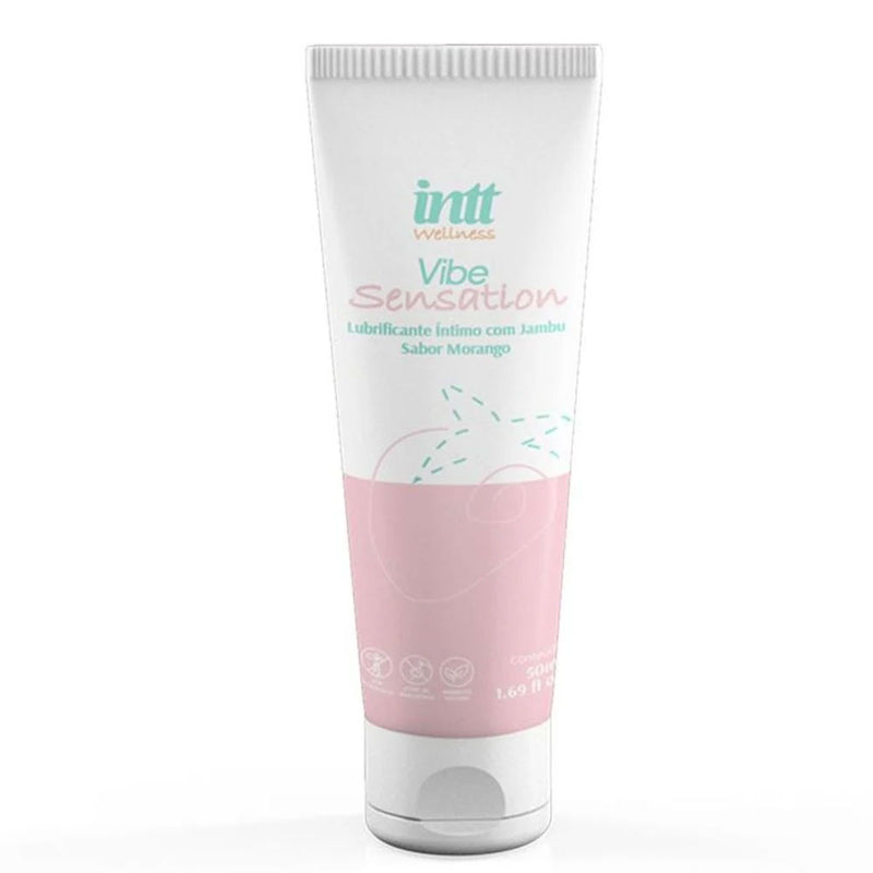 Lubrificante Íntimo Vibração Vibes Sensation Sabor Morango 50g - Intt Wellness