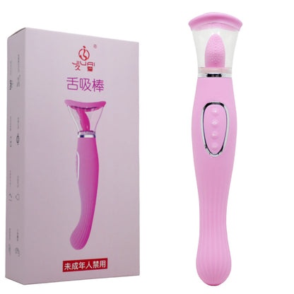 Vibrador Duplo com Penetrador Vaginal e Simulador de Sexo Oral