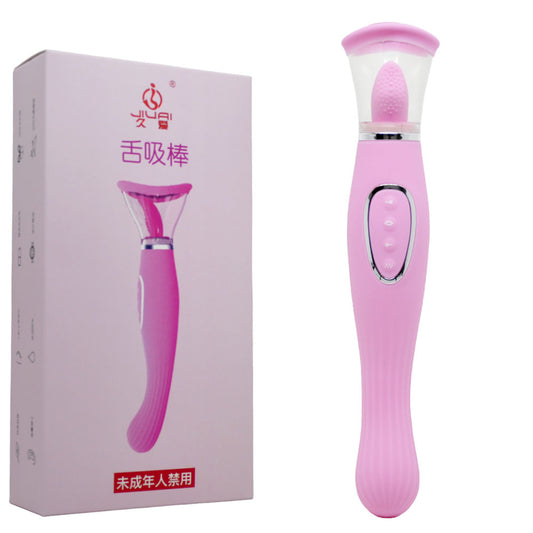 Vibrador Duplo com Penetrador Vaginal e Simulador de Sexo Oral