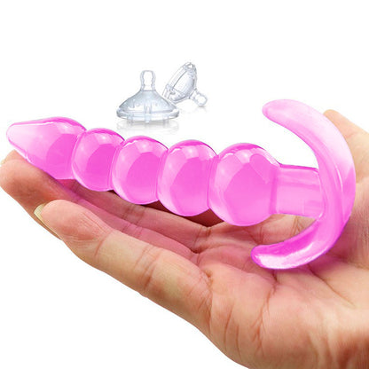 Plug Anal com Alça Esferas Escalonadas em Silicone