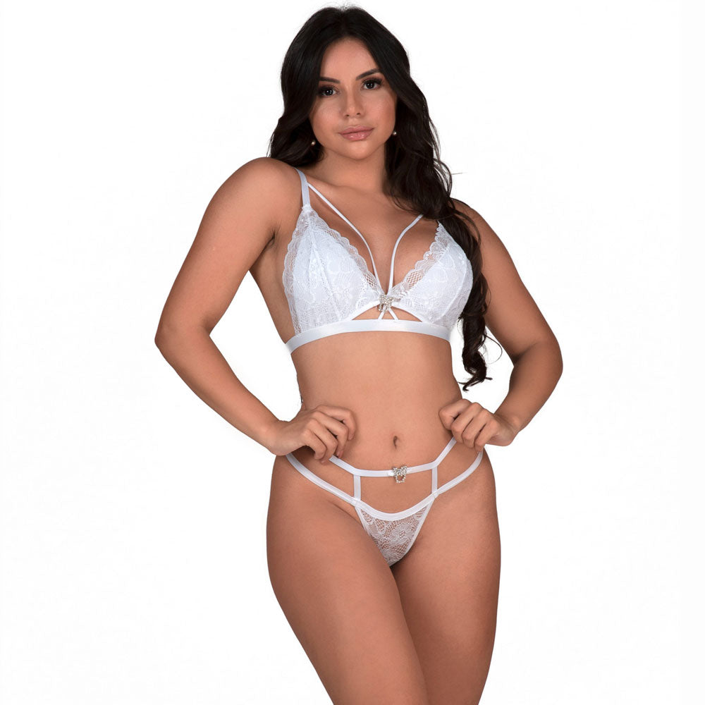 Conjunto Sensual sem Bojo em Renda - Tarcila - Click Sophia