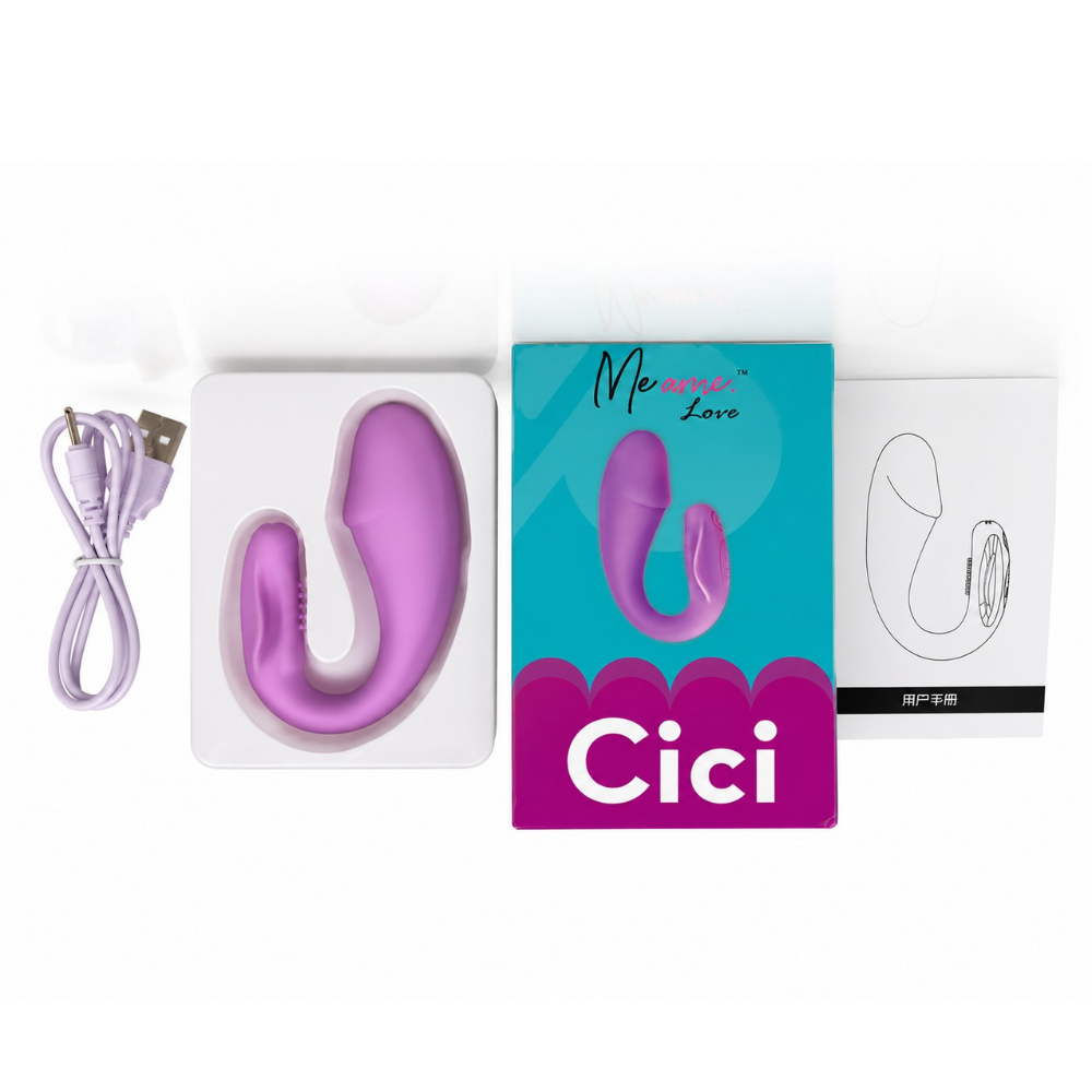 Vibrador de Casal em Formato de Glande Controle por Aplicativo