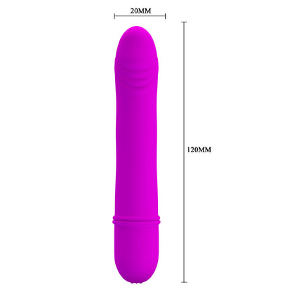Vibrador em Silicone Formato de Glande na Ponta com 10 Modos de Vibração - PRETTY LOVE BECK 