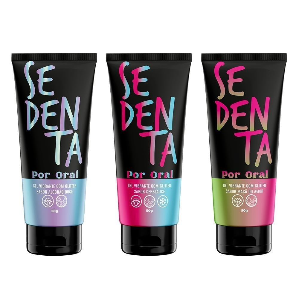 Gel Comestível Sedenta Por Oral Eletrizante Com Glitter 50g