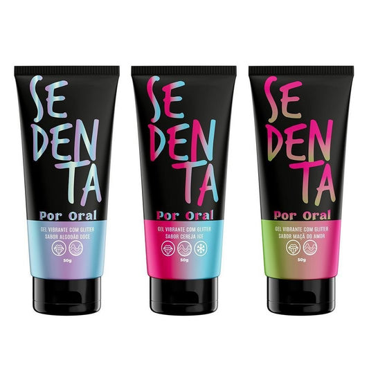 Gel Comestível Sedenta Por Oral Eletrizante Com Glitter 50g