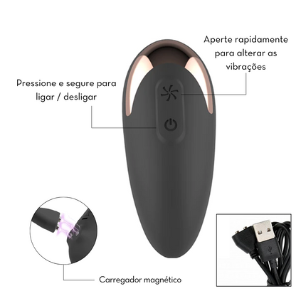 Estimulador clitoriano por ondas de pressão Rita - Preto