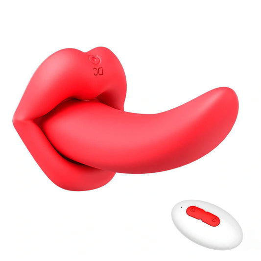 Vibrador Estimulador Ponto G e Clitóris Formato de Língua 2 em 1