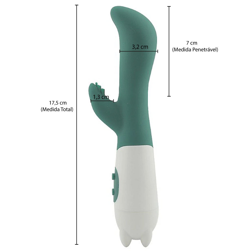 Vibrador do Ponto G com Estimulador Clitoriano G-Spot Dual 17 cm x 2,5 cm